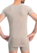 Afbeelding in Gallery-weergave laden, NOSHIRT dry - deep V - invisible khaki - achterkant