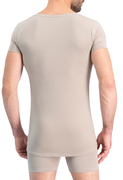 NOSHIRT lite - regular V - invisible khaki - achterkant